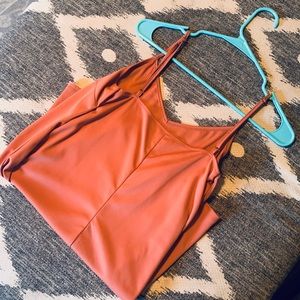 Large Copper Bronze Color Spaghetti Strap Dress